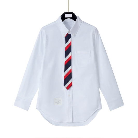 Thom BrowneMen's Classic Oxford Cotton Business Shirt - Essential Professional Dress Shirt