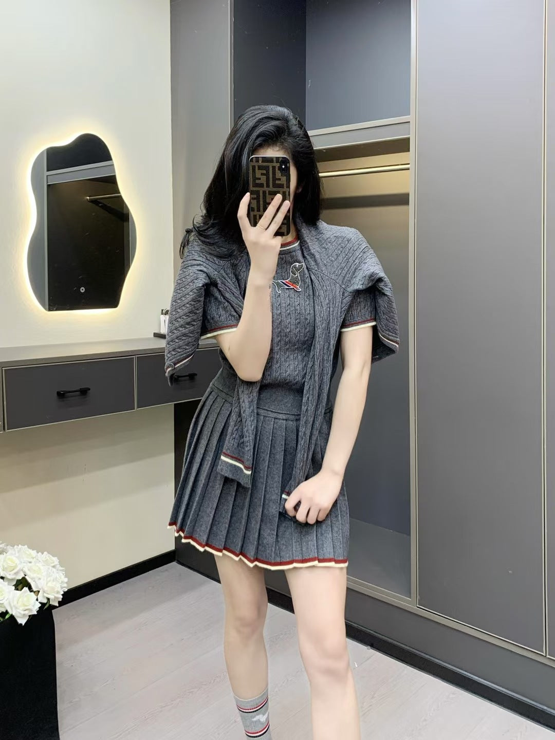 2025 Three-piece pleated skirt