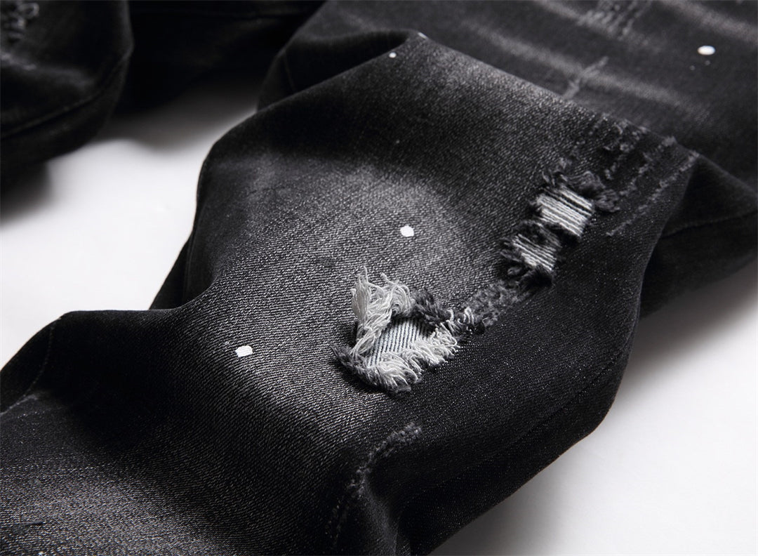 DSQ2 Men's Slim Fit Ripped Black Jeans – Italian Design