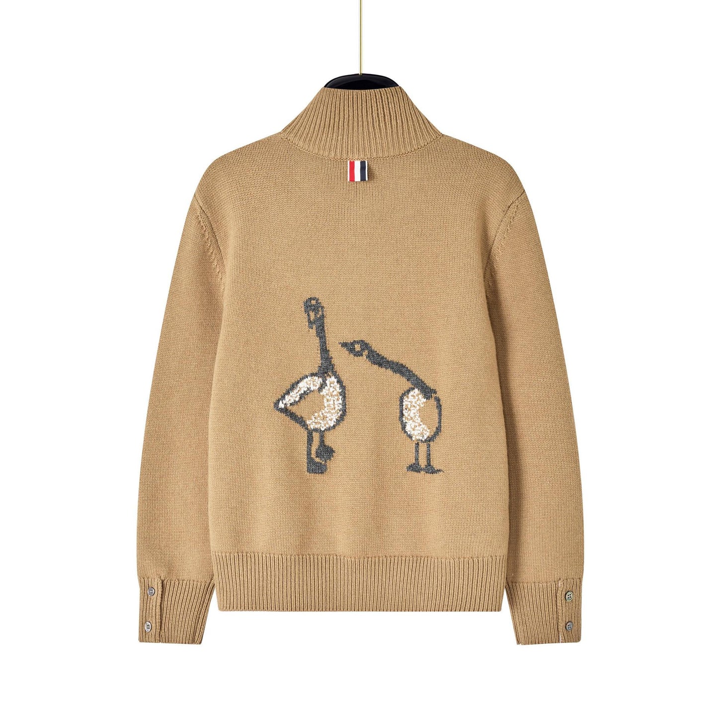 Thom BrowneClassic V-Neck Knitted Cardigan Sweater