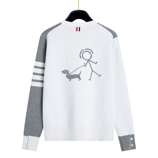 Thom BrowneStickman Puppy Cotton Wool Cardigan - Premium Knitted Sweater (3 Colors)