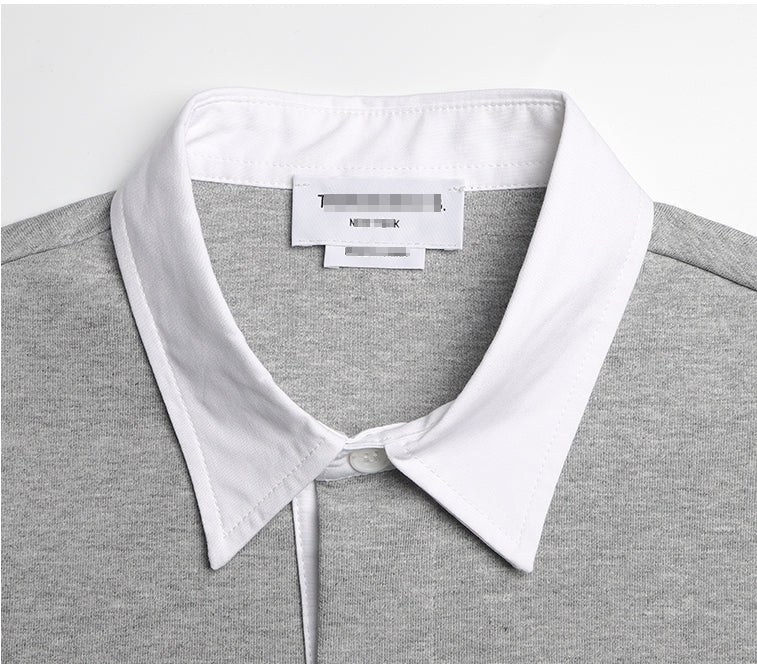 Polo-neck sweatshirt