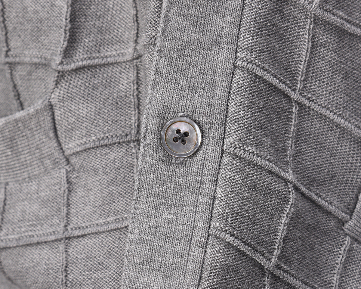 Premium Cotton V-Neck Cardigan - Classic Knit Sweater