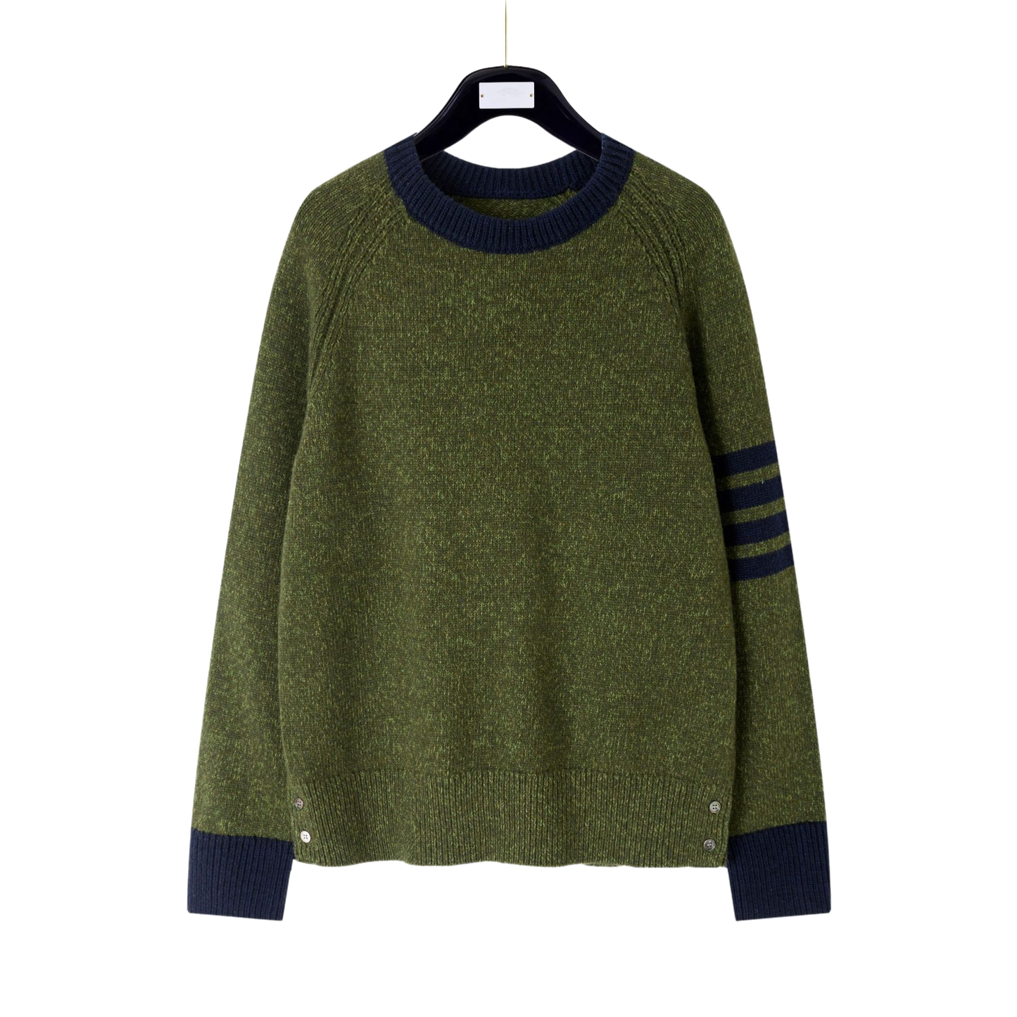 Thom Browne4-Bar Cotton Wool Knitted Cardigan - Premium Military Green
