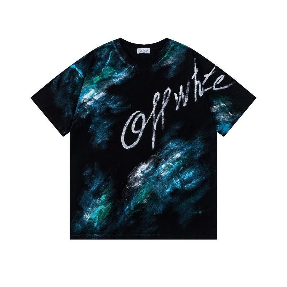 OFF-WHITE  Ink-splatter graffiti T-shirt