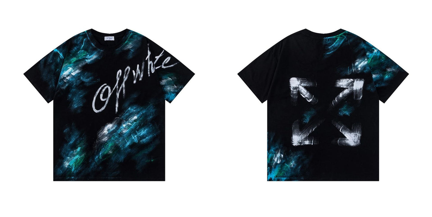 OFF-WHITE  Ink-splatter graffiti T-shirt