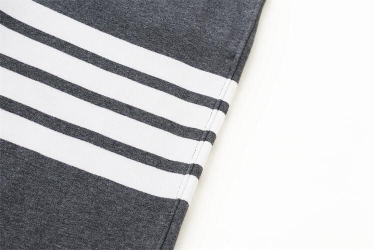 Thom BrowneMen's Sports Pants - 100% Cotton with 4-Bar Stripe Detail