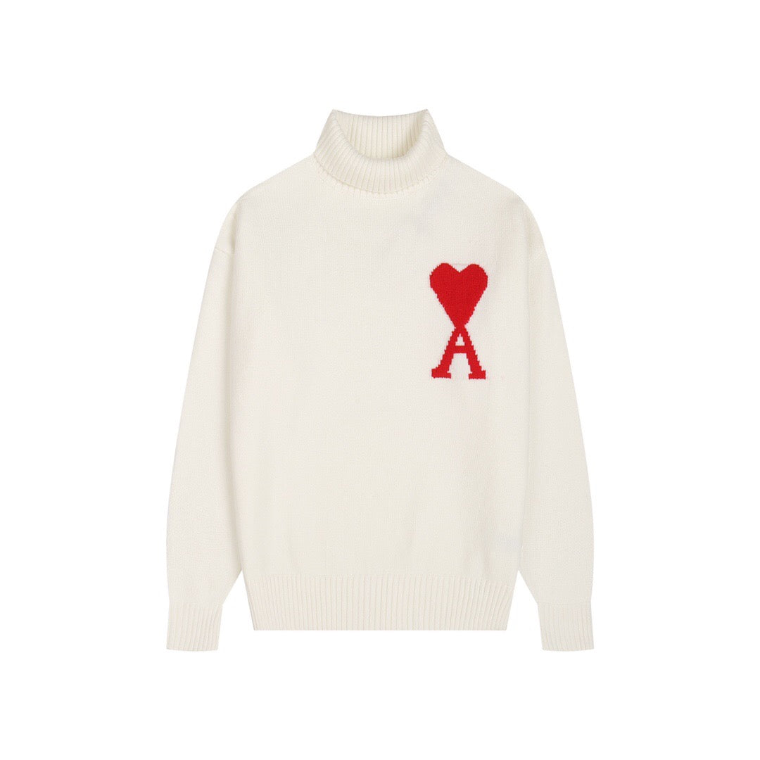 AMI PARISTurtleneck Premium Alpaca Wool & Cotton Sweater (8 Colors)