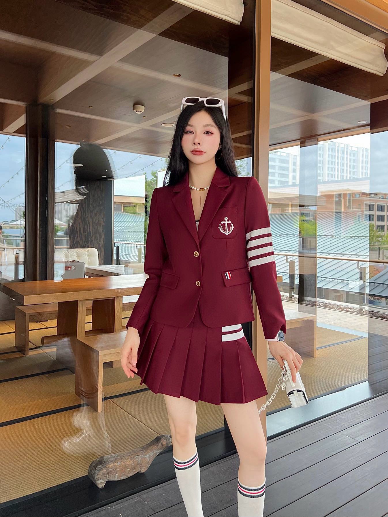 Thom BrowneWomen's Suit Jacket & Skirt Set - Button Front | Japanese Made