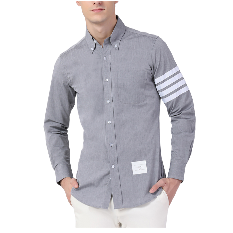 Thom BrowneMen's Oxford Elastic Business Shirt - Premium Cotton Dress Shirt