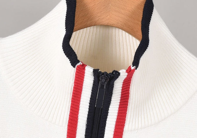 Cotton Wool Knitted Cardigan - Premium White Button-Up