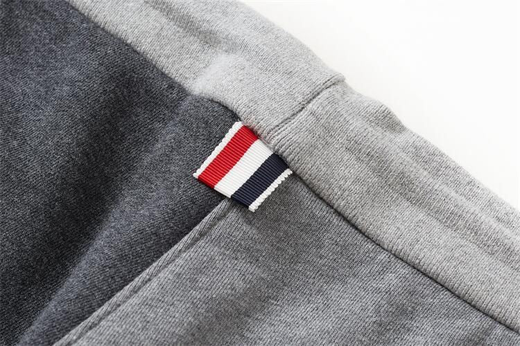 Thom BrowneMen's Sports Pants - 100% Cotton with 4-Bar Stripe Detail