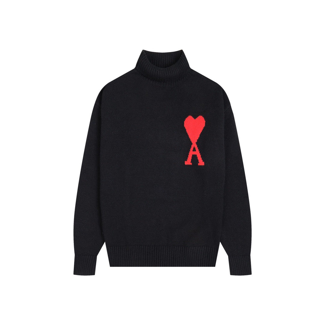 AMI PARISTurtleneck Premium Alpaca Wool & Cotton Sweater (8 Colors)