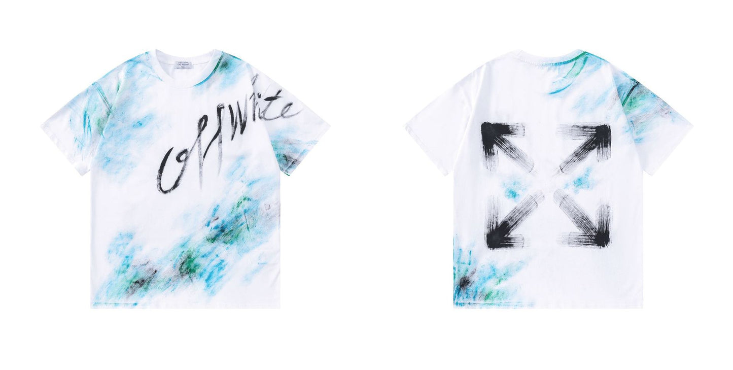 OFF-WHITE  Ink-splatter graffiti T-shirt