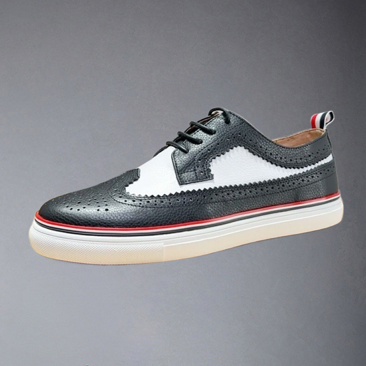 Thom BrownePremium Leather Sneakers with Grosgrain Buckle - Three Color Options