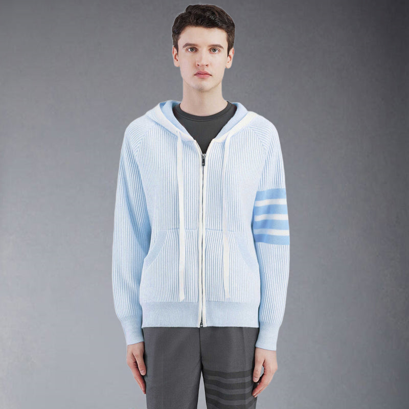 Thom BrowneClassic V-Neck Knitted Cardigan Sweater