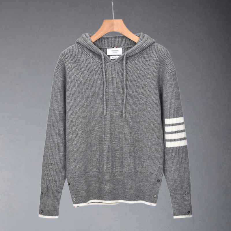 Thom BrowneClassic V-Neck Knitted Cardigan Sweater