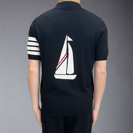 2025  Sailboat Knitted POLO Shirt