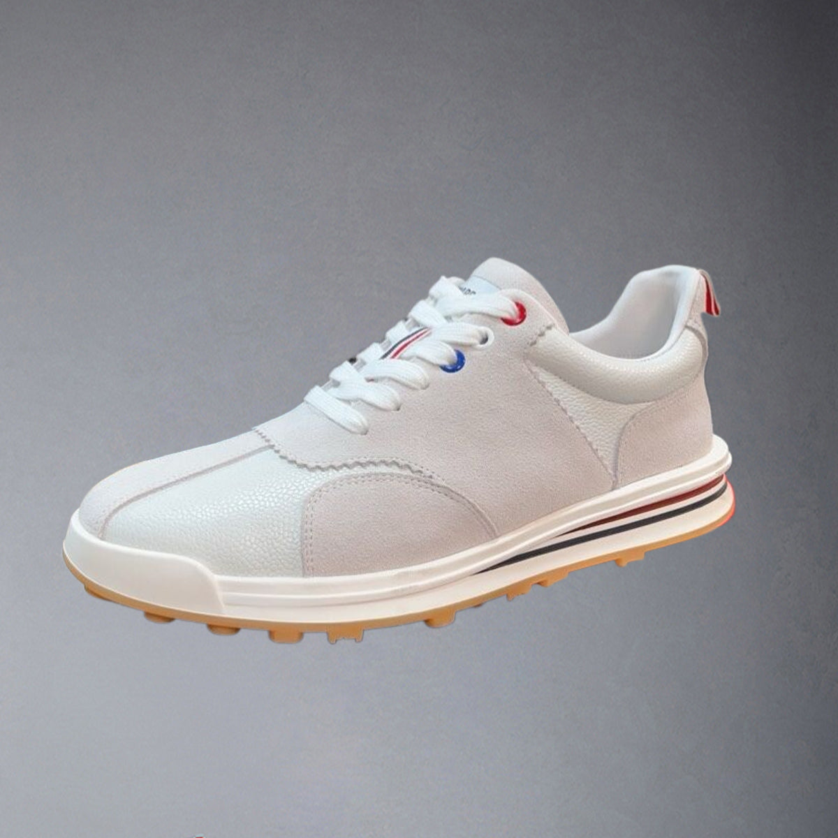 Thom BrownePremium Handcrafted Leather Sneakers with Grosgrain Buckle - Essential Style