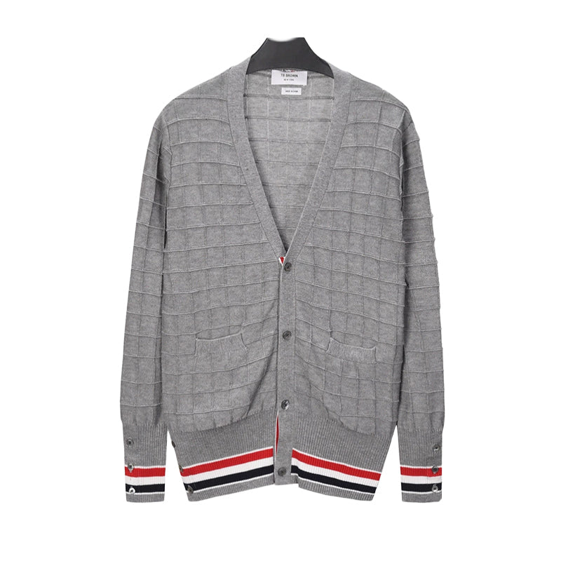 Premium Cotton V-Neck Cardigan - Classic Knit Sweater