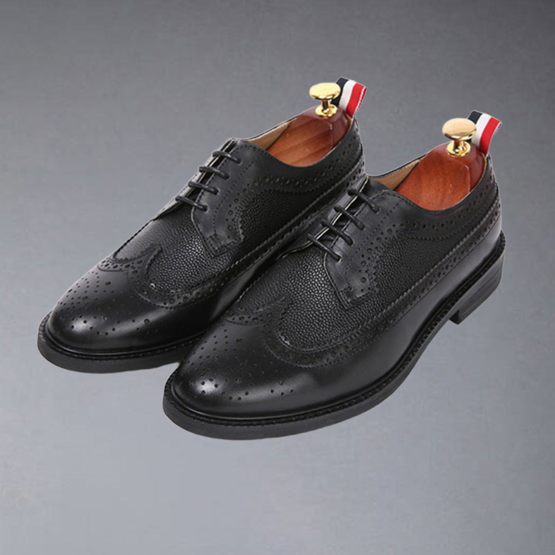 Thom BrowneMen's Premium Business Leather Shoes with Grosgrain Buckle - Professional Confidence
