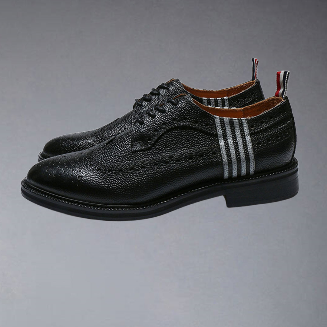 Thom BrowneMen's Premium Business Leather Shoes with Grosgrain Buckle - Distinguished Style
