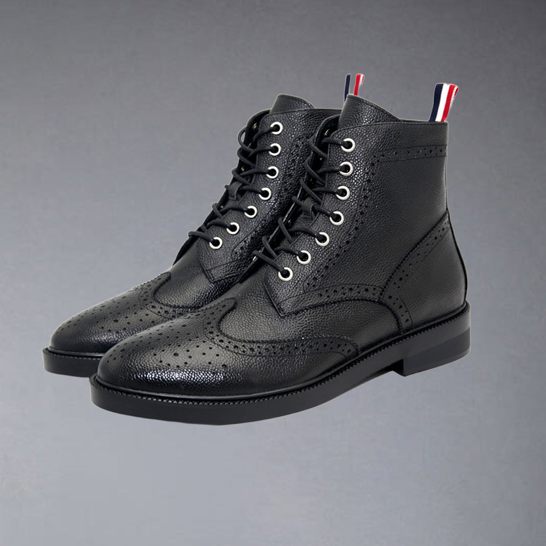 Thom BrowneMen's Top-Tier Premium Leather Dress Shoes with Grosgrain Buckle - Luxury Craftsmanship