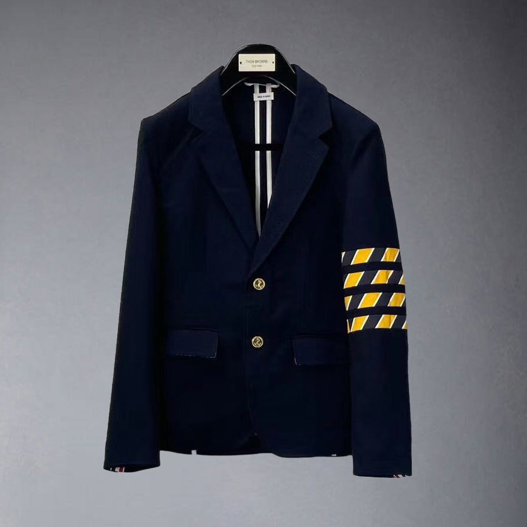 Thom Browne4-Bar Diagonal Stripe Jacket with Signature Grosgrain Detail