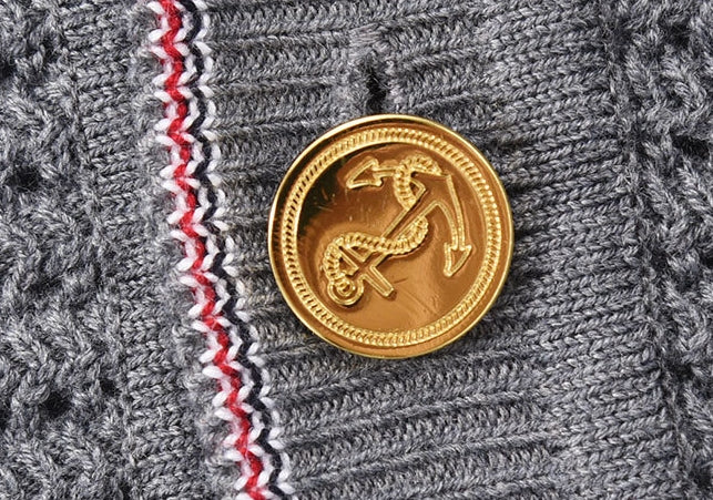 Thom BrowneClassic V-Neck Knitted Cardigan Sweater