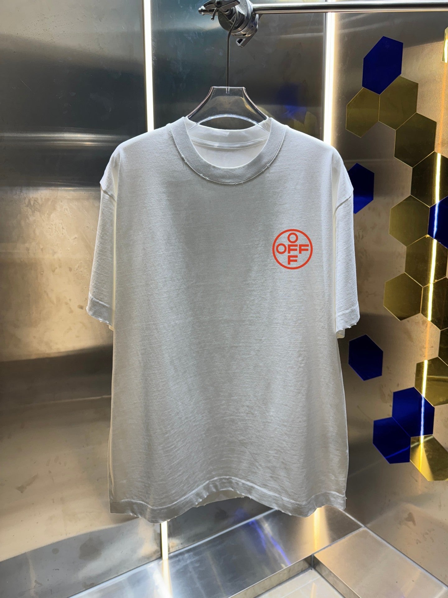 OFF-WHITE  Distressed graphic T-shirt