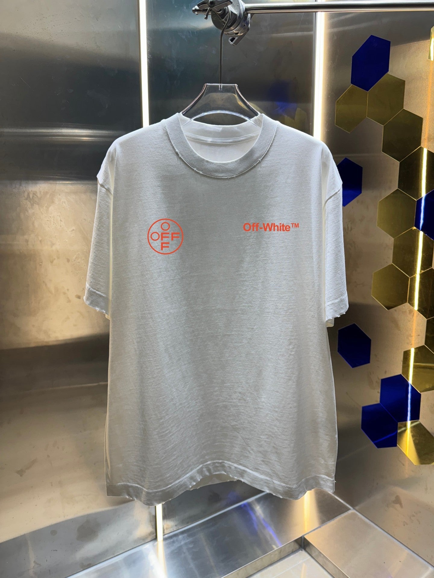 OFF-WHITE  Distressed graphic T-shirt