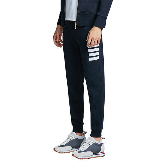 Thom BrowneMen's Casual Sweatpants - Cotton Signature 4-Bar Detail