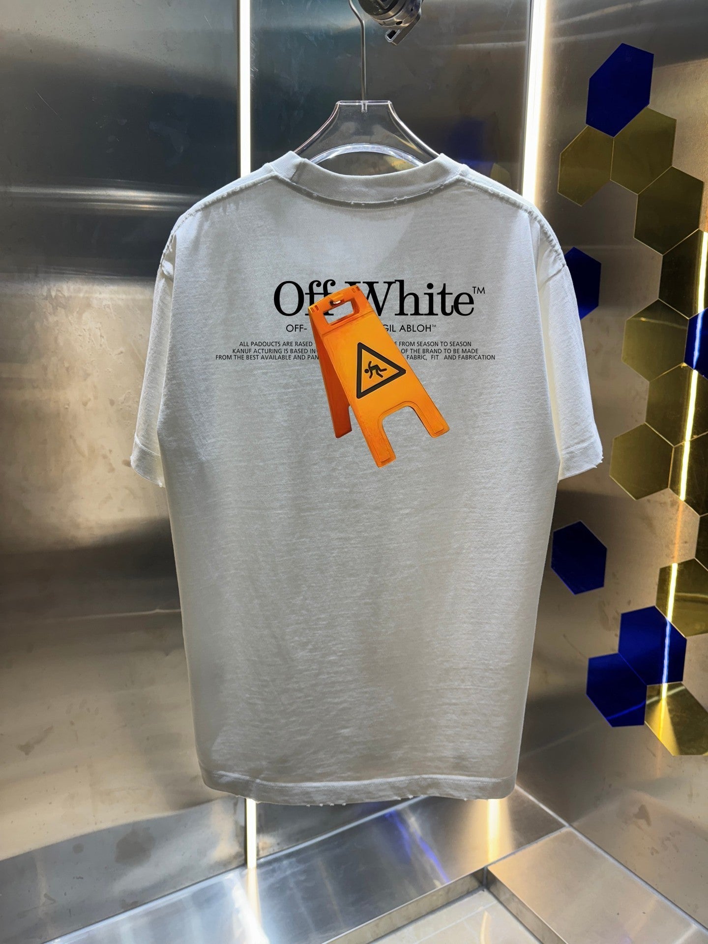 OFF-WHITE  Distressed graphic T-shirt