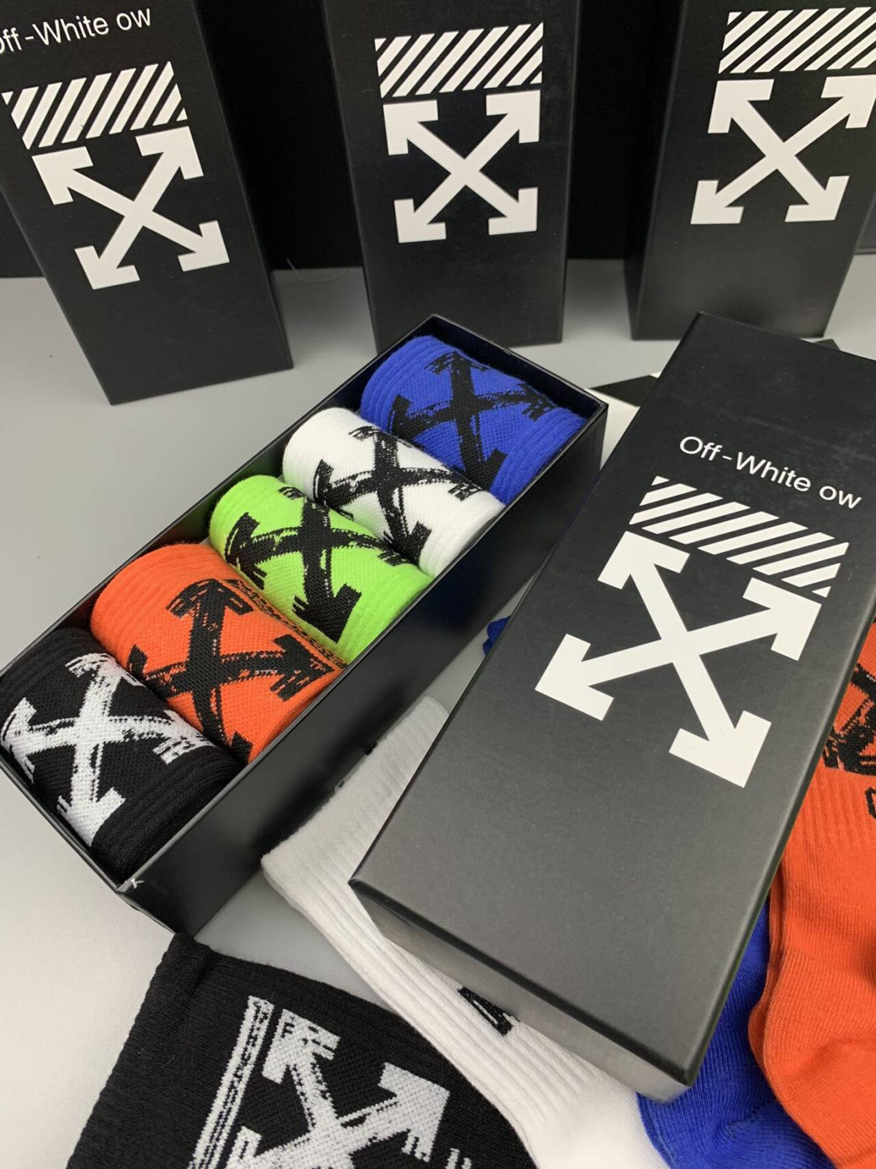 OFF-WHITE  Pure Cotton Mid-Length Socks