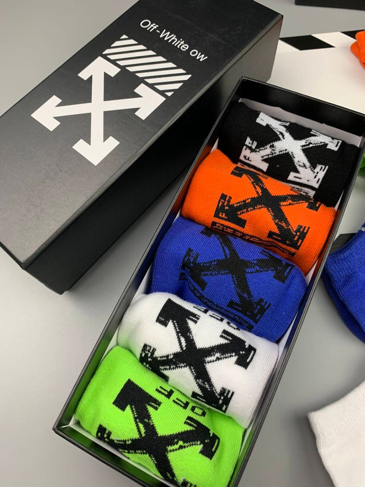 OFF-WHITE  Pure cotton low-cut socks