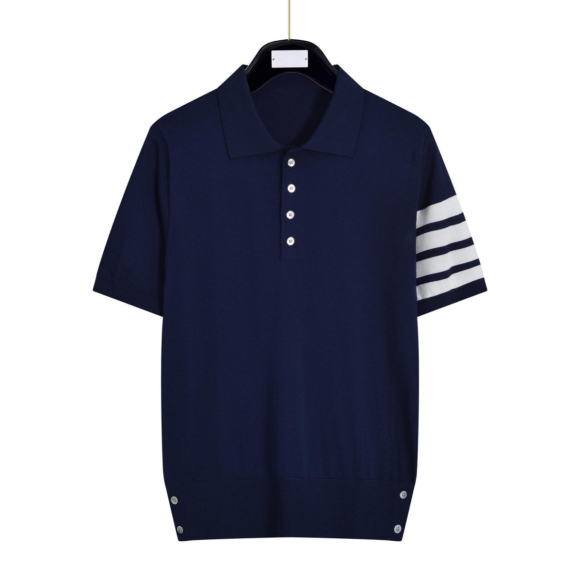Thom BrowneMen's Nautical Knit Polo Shirt | 4-Bar Detail | Heritage Grosgrain