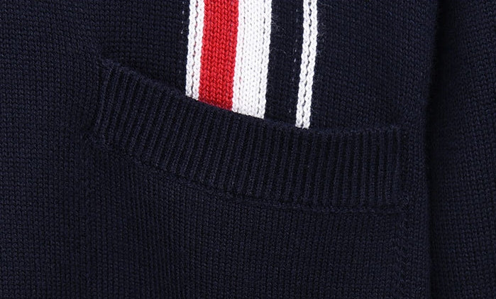 Thom BrowneClassic V-Neck Knitted Cardigan Sweater