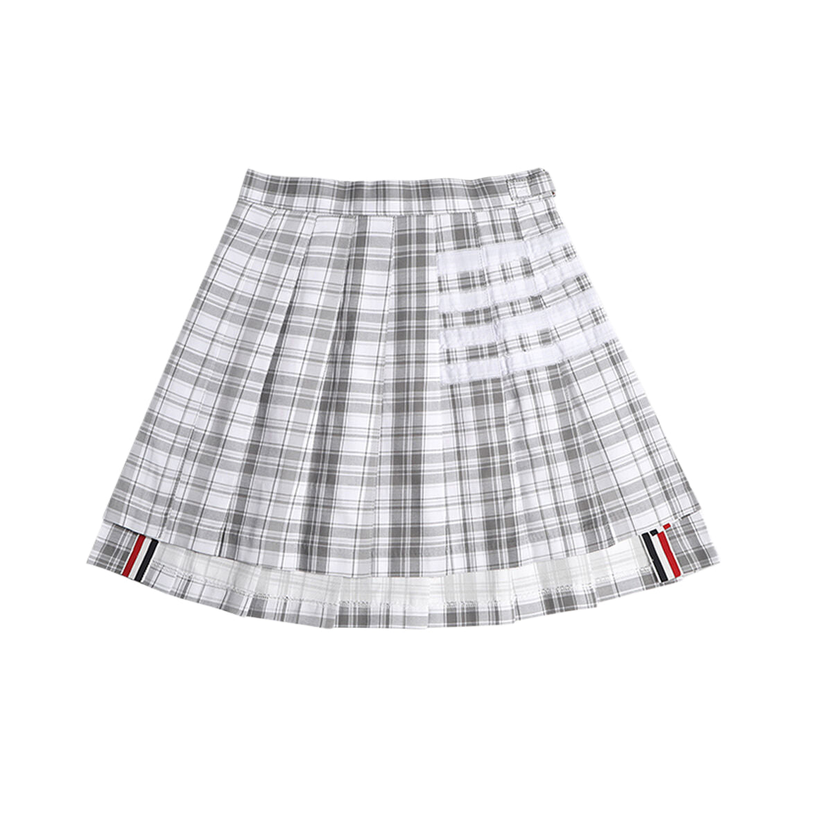 Thom BrowneWomen's 4-Bar Lattice Short Skirt - Adjustable Waist