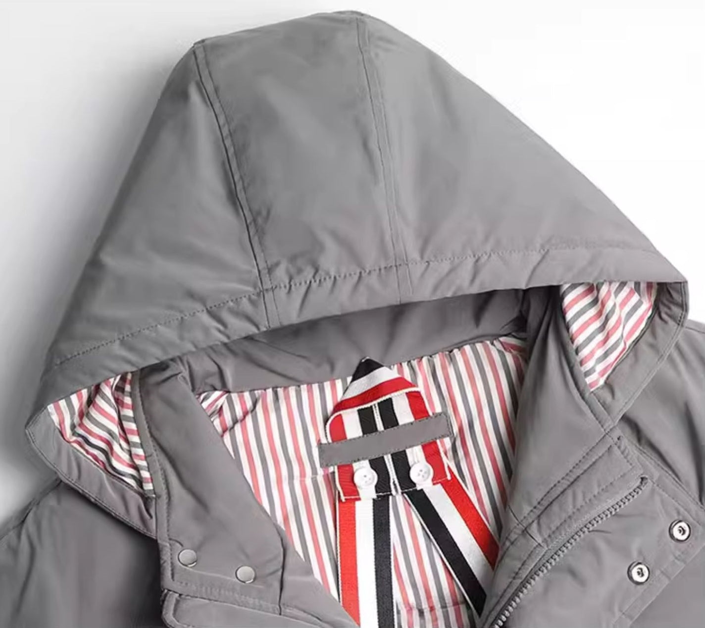 Thom BrownePremium 4-Bar Long Down Jacket - 90% White Duck Down