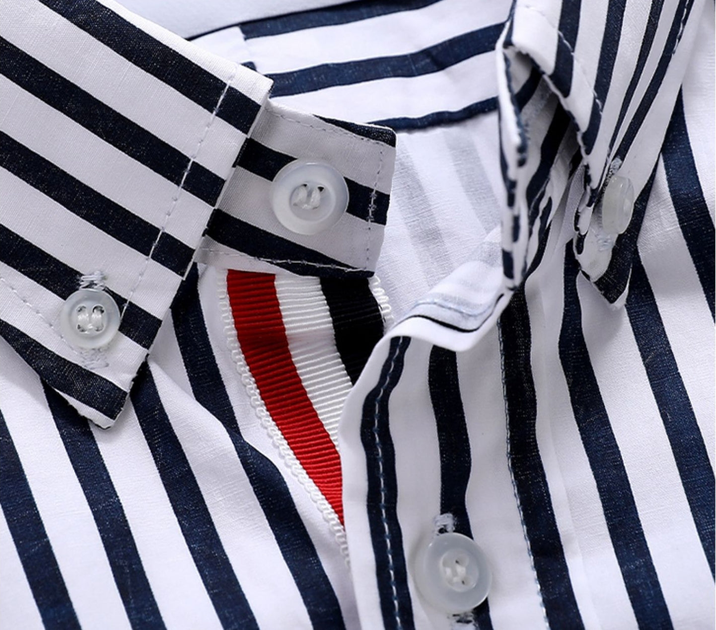 Thom BrowneMen's Oxford Elastic Business Shirt - Premium Cotton Dress Shirt