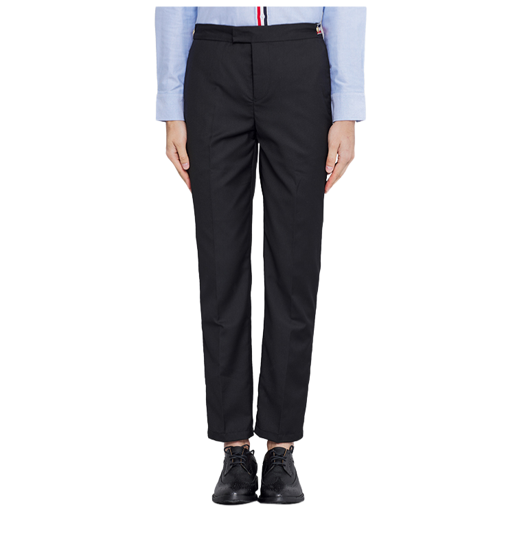 Thom BrowneMen's Casual Trousers - 100% Wool with Adjustable Backstrap
