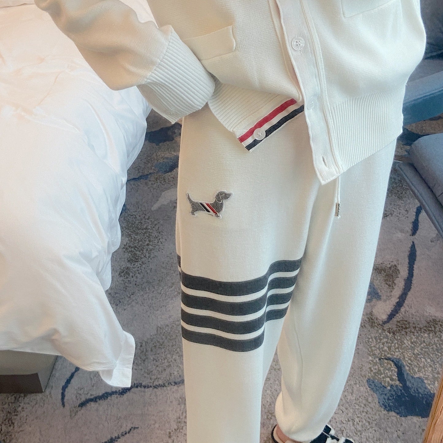 Thom BrowneWomen's Knitted Sports Suit - Premium Cotton Two-Piece Set with Mix & Match Options