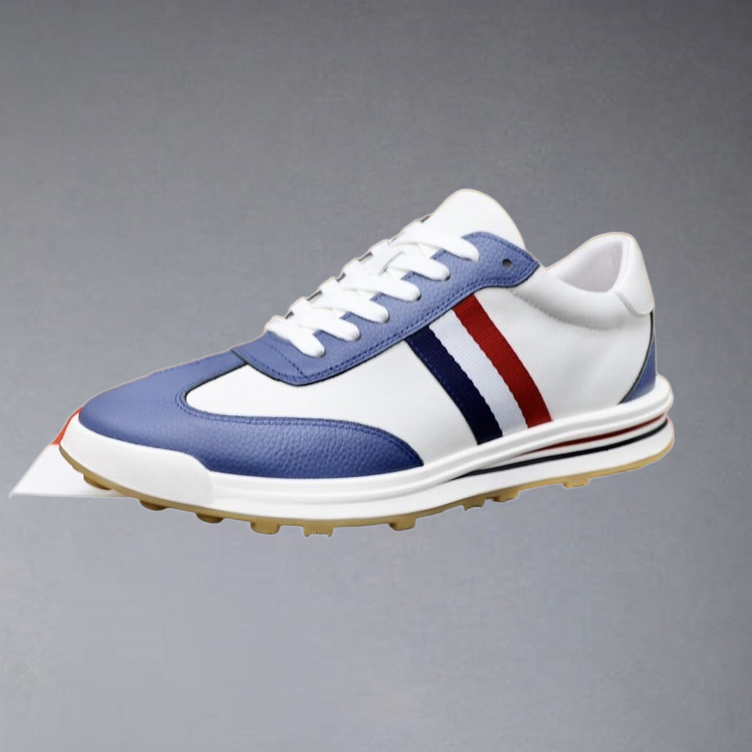 Thom BrowneMen's Classic Leather Sneakers - Premium Cowhide Low-Top Casual Shoes with Grosgrain Detail