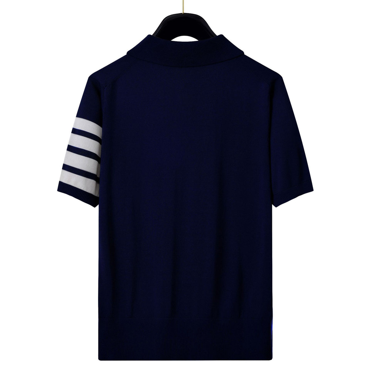 Thom BrowneMen's Nautical Knit Polo Shirt | 4-Bar Detail | Heritage Grosgrain