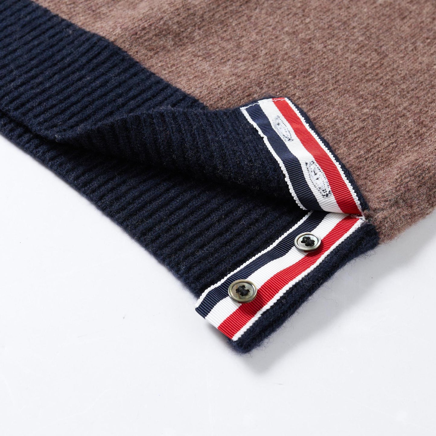 Thom BrowneClassic V-Neck Knitted Cardigan Sweater