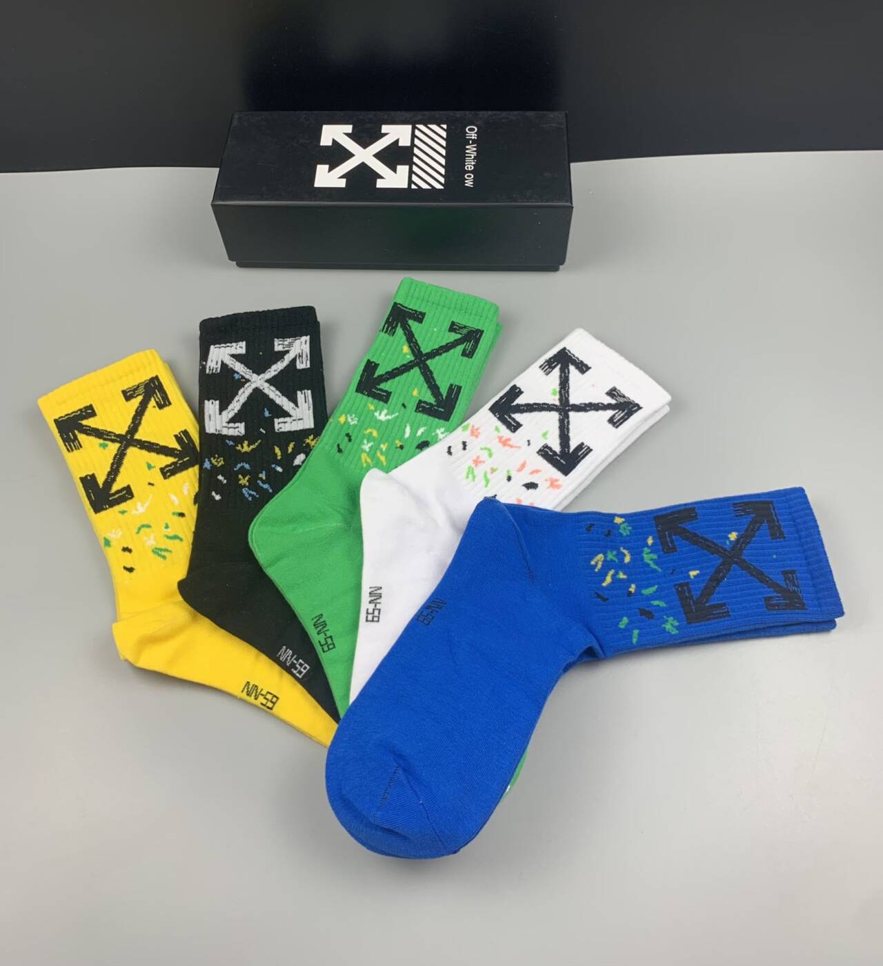OFF-WHITE  Pure Cotton Mid-Length Socks