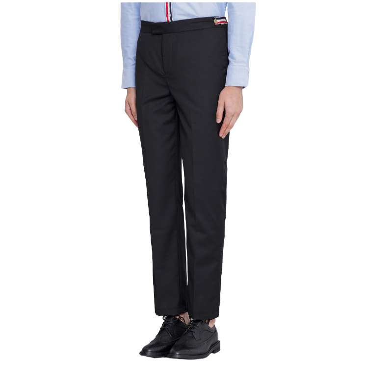 Thom BrowneMen's Casual Trousers - 100% Wool with Adjustable Backstrap
