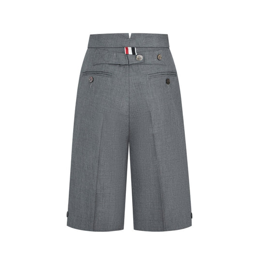 Thom BrowneMen's Casual Cropped Pants - 100% Cotton with Adjustable Backstrap