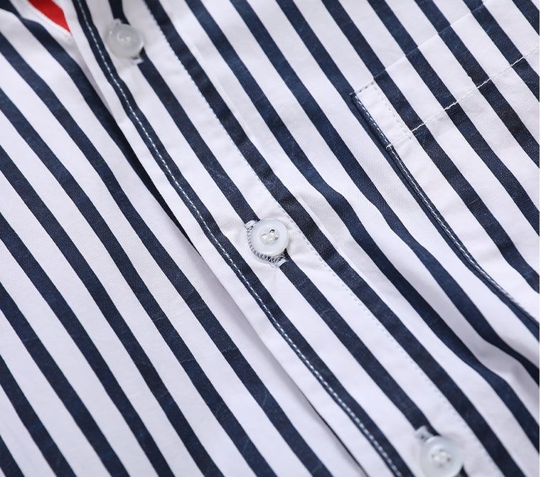 Thom BrowneMen's Oxford Elastic Business Shirt - Premium Cotton Dress Shirt