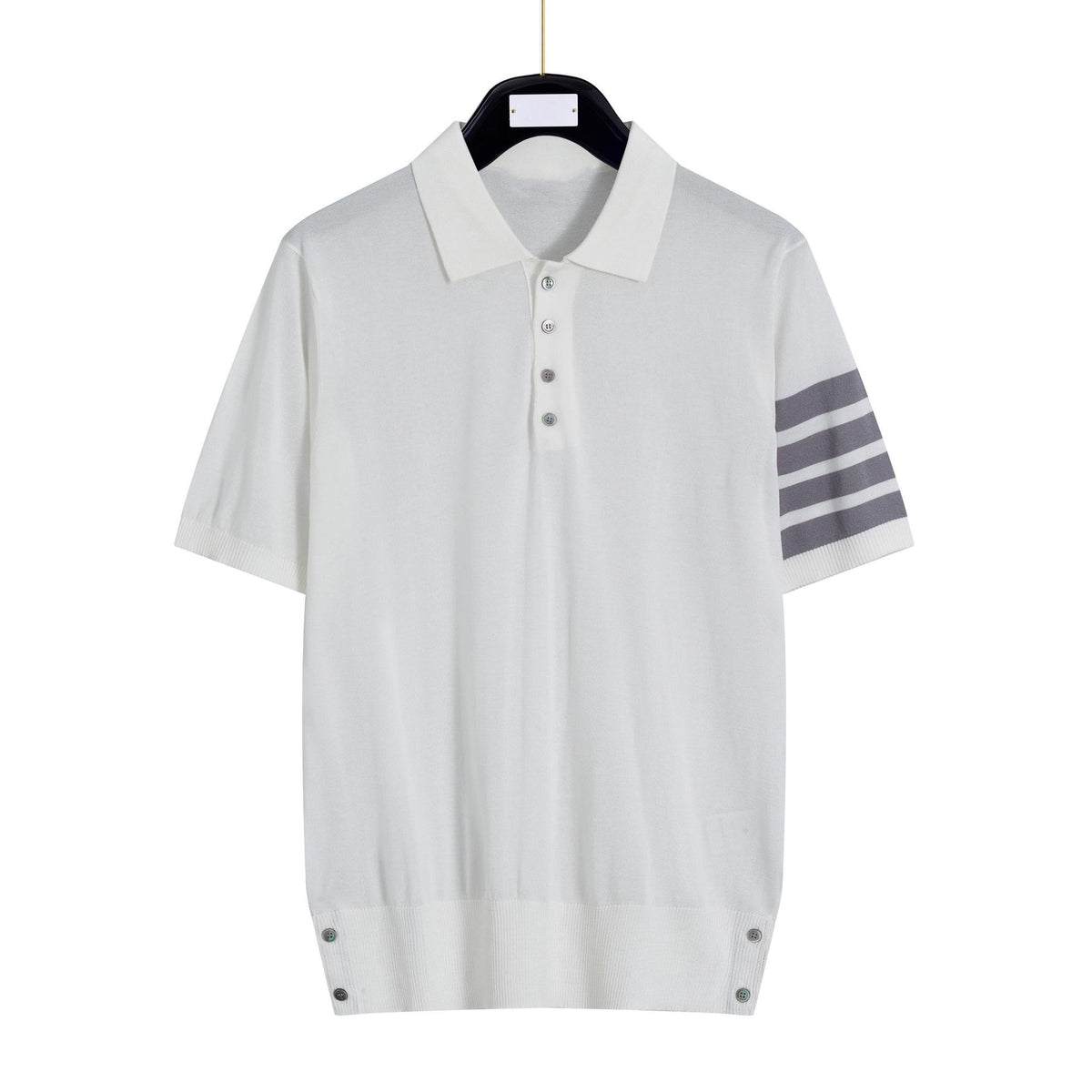Thom BrowneMen's Nautical Knit Polo Shirt | 4-Bar Detail | Heritage Grosgrain
